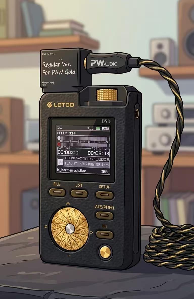 PWAudio Lotoo PAW Gold to 4.4mm Balanced Female Adapter with Ground-Resonance
