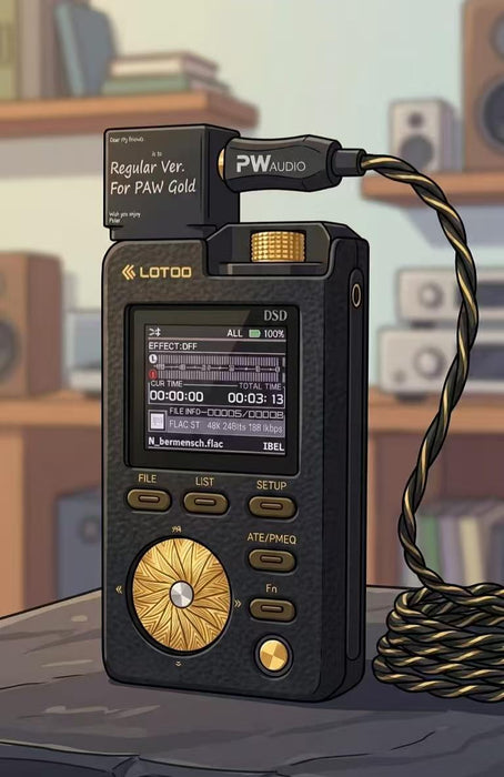 PWAudio Lotoo PAW Gold to 4.4mm Balanced Female Adapter with Ground-Resonance