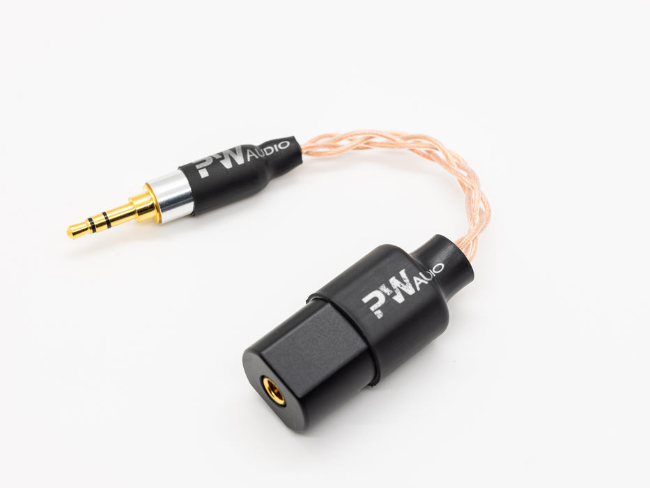 PWAudio 4.4mm Balanced Female to 3.5mm SE Male with OCC wire