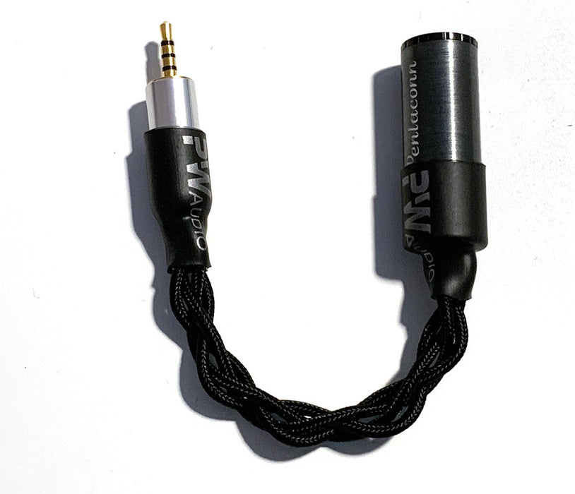 PWAudio 1960s 4wired 4.4mm Pentaconn Female to 2.5mm Male Pigtail Adapter