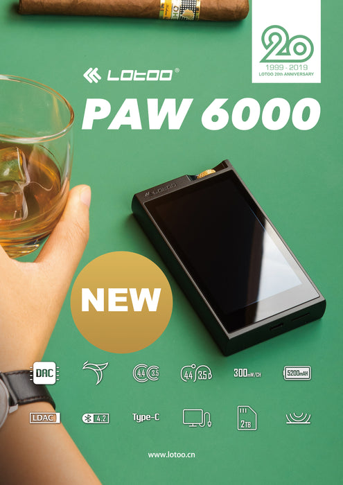 Lotoo PAW 6000 Reference Grade Portable Audio Player - MusicTeck